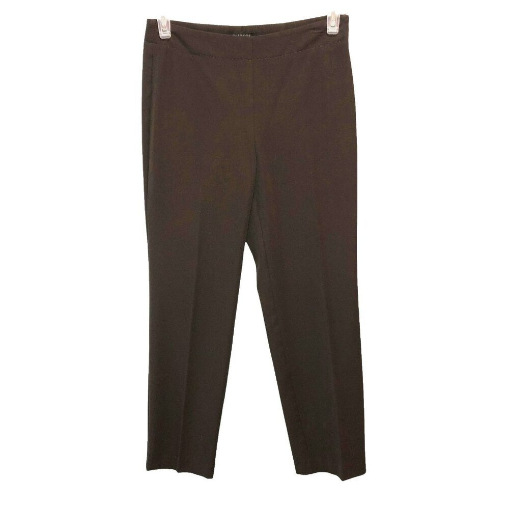Talbots Womens Petites Size 6 P Brown Classic Side Zip Straight Pants Trousers